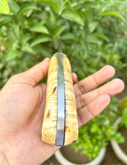 Double-Pronged Dagger made of Damascus